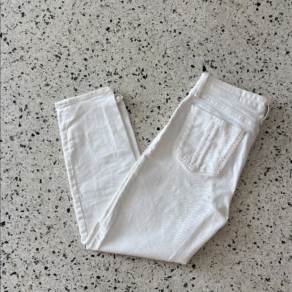 Rag and Bone Nina High Rise White Jeans